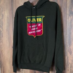 Olivers Hunter Green Graphic Hoodie with Vintage Logo S                     M417